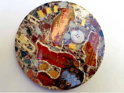 photo du projet Carafe klimtienne et dessous-de-verres coordonnés